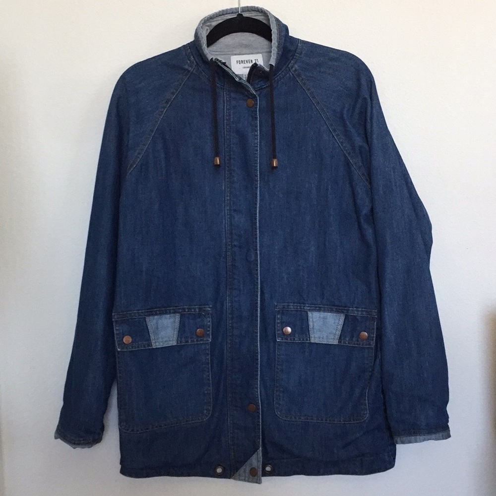 Denim Utility Jacket by Forever 21